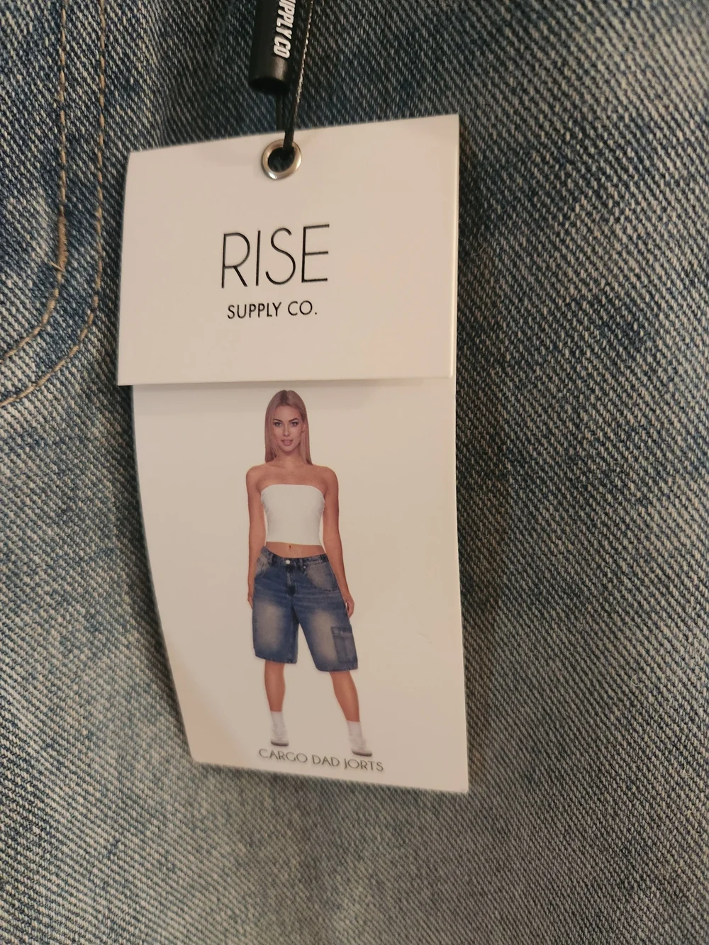 NWT RISE Supply Co. Cargo Dad Jorts — Size 7 - Picture 2 of 5